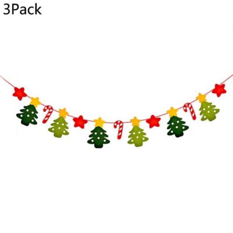Christmas Hanging Decorations Pull Flags Merry Xmas Deer Tree Letter Socks Decoracion G Seasonal Decorations