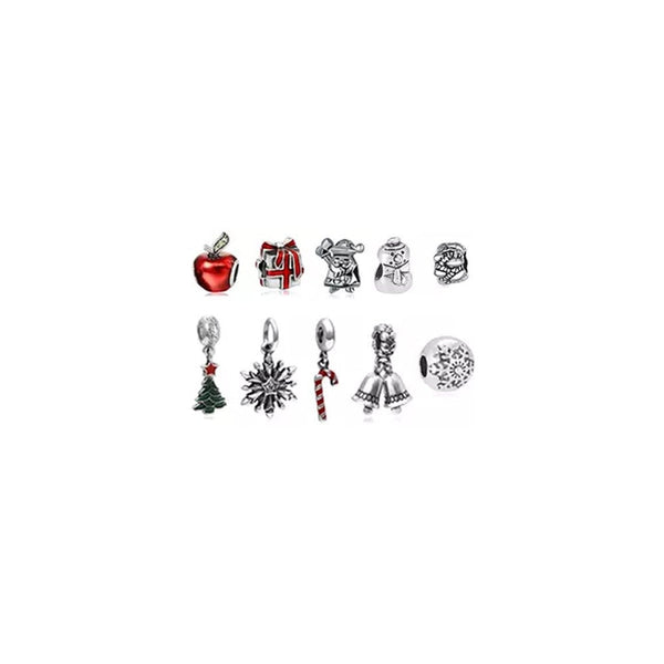 Christmas Jewellery Advent Calendars Bracelet Necklace Diy Charms Set