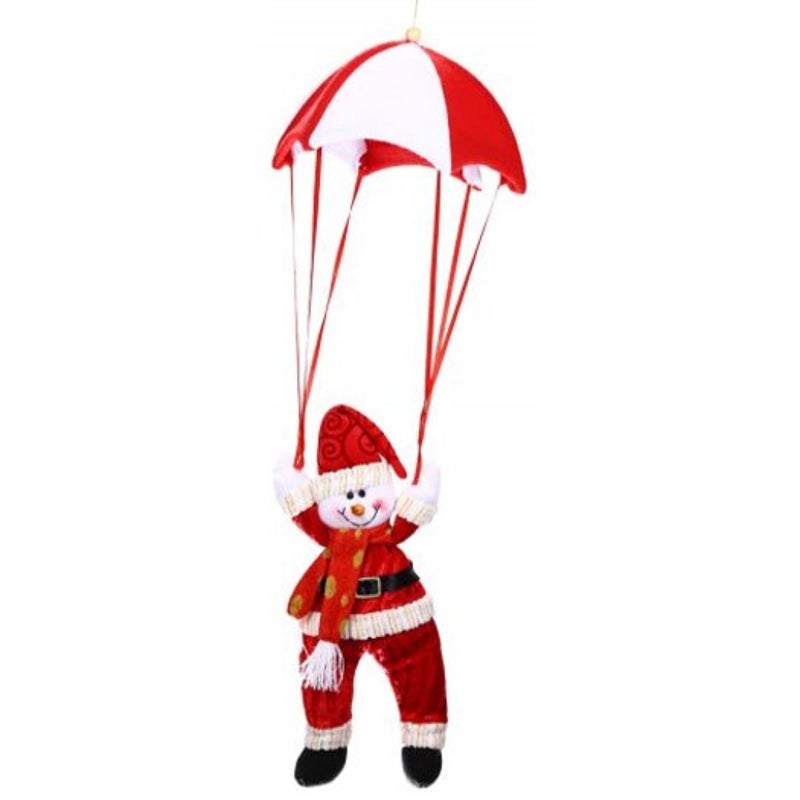 Christmas Parachute Hanging Decoration Red Seasonal Decorations