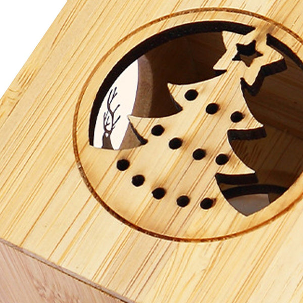 Christmas Party Projector Night Lamp Wood Cube Light Led Night Lights