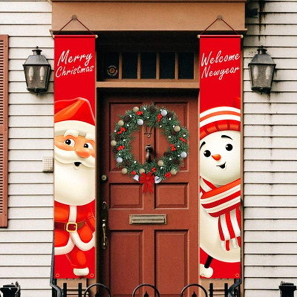 Decorative Stickers Christmas Porch Signs Door Couplet Home Decoration Ornaments