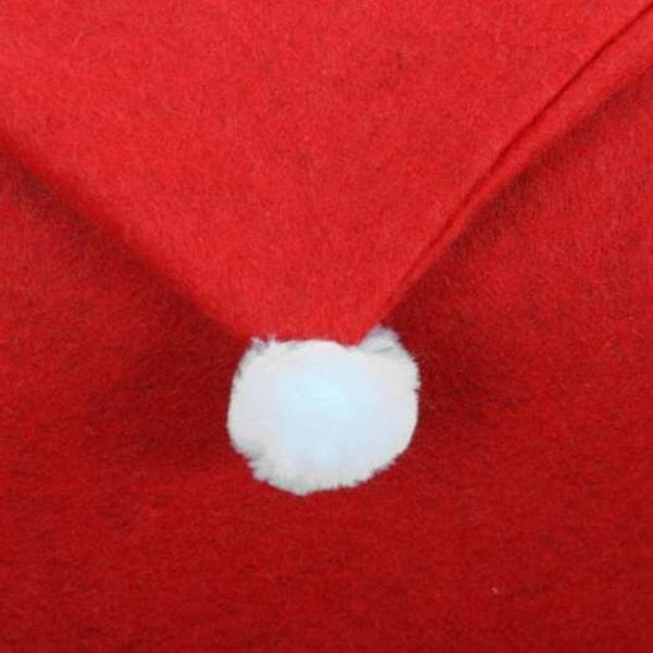 Christmas Santa Claus Hat Chair Back Cover Red 1Pcs