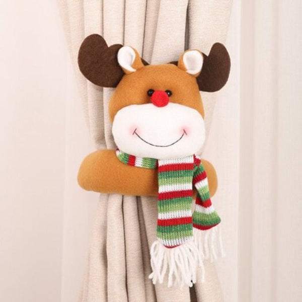 Christmas Theme Series Curtain Buckle Creative Cartoon Doll Ornaments Elk