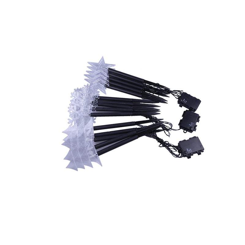 5Pcs Christmas Lights Led Solar Landscape Plug Star Tree Snowflake Outdoor Lawn Decor Decorative Lighting