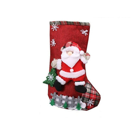 Christmas Stockings Santa Candy Bag For Children Fireplace Tree Decoration