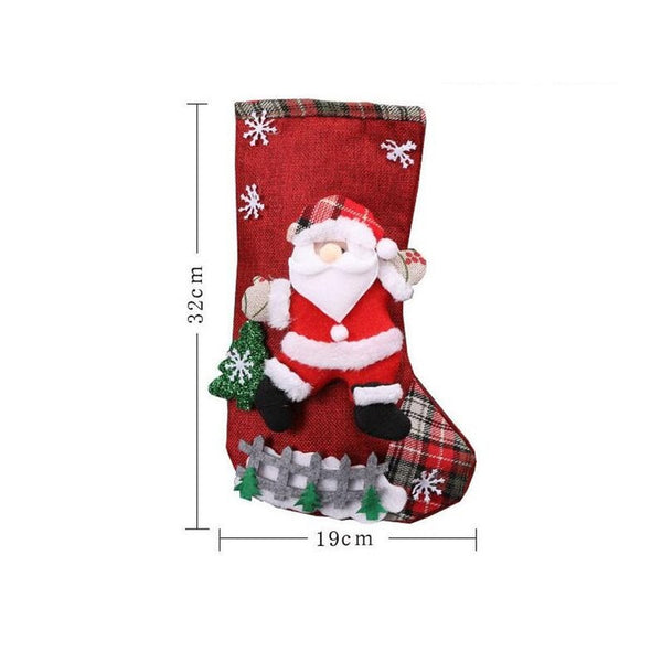 Christmas Stockings Santa Candy Bag For Children Fireplace Tree Decoration Seasonal Decorations
