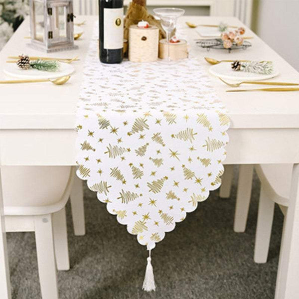 Tablecloths Trees Or Stars Christmas Runner Decor Table Runners