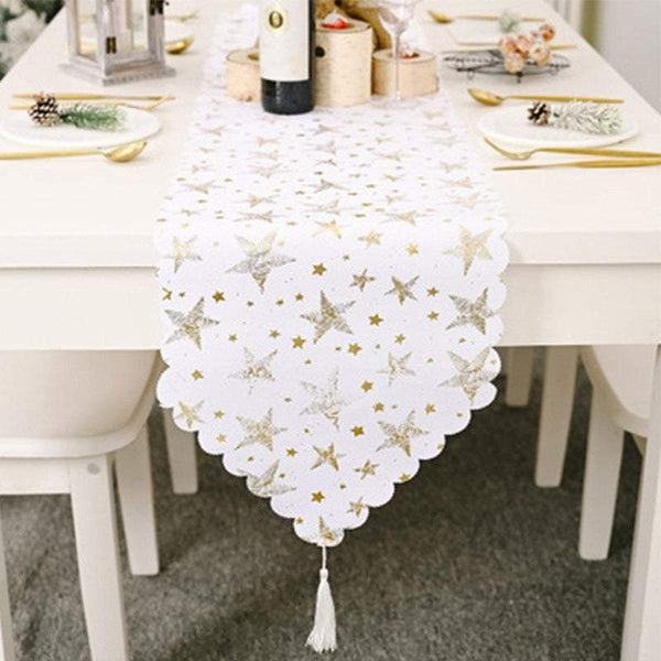 Tablecloths Trees Or Stars Christmas Runner Decor Table Runners