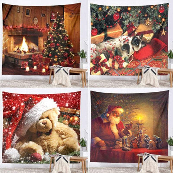 Wall Hangings Tapestries Christmas Tapestry Party Decoration Festive Seasonal Decorations
