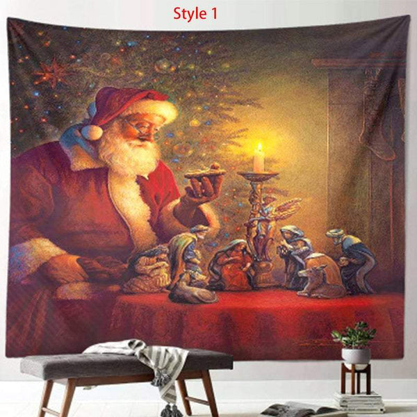 Wall Hangings Tapestries Christmas Tapestry Party Decoration Festive Seasonal Decorations