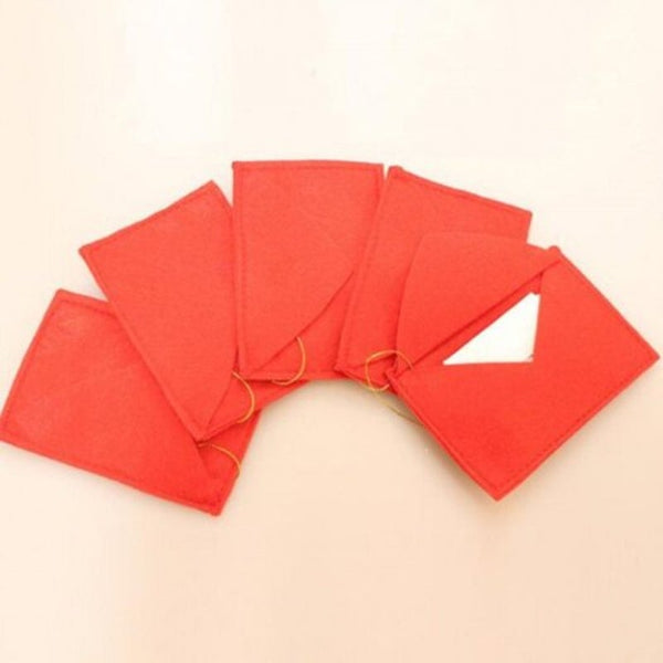 Christmas Tree Decorative Pendant Creative Blessing Card Decoration Non Woven Red Envelope 5Pcs Seasonal Decorations