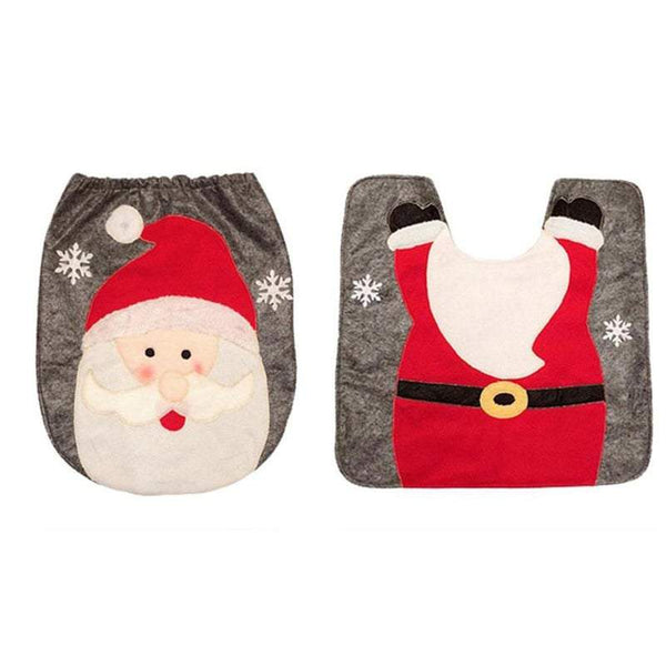 Non Slip Mats Christmas Bathroom Toilet Lid Floor Rug Decorations Door Mats & Floor Mats
