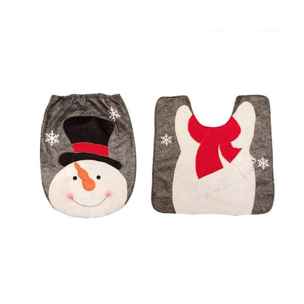 Non Slip Mats Christmas Bathroom Toilet Lid Floor Rug Decorations Door Mats & Floor Mats