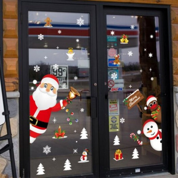Christmas Glass Snowflake Sticker Sk9241 Multi A Seasonal Decorations