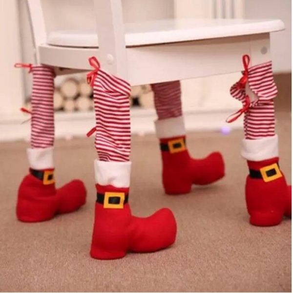Shoe Shape Christmas Chair Decoration Table Foot Cover Home Dining Kitchen
