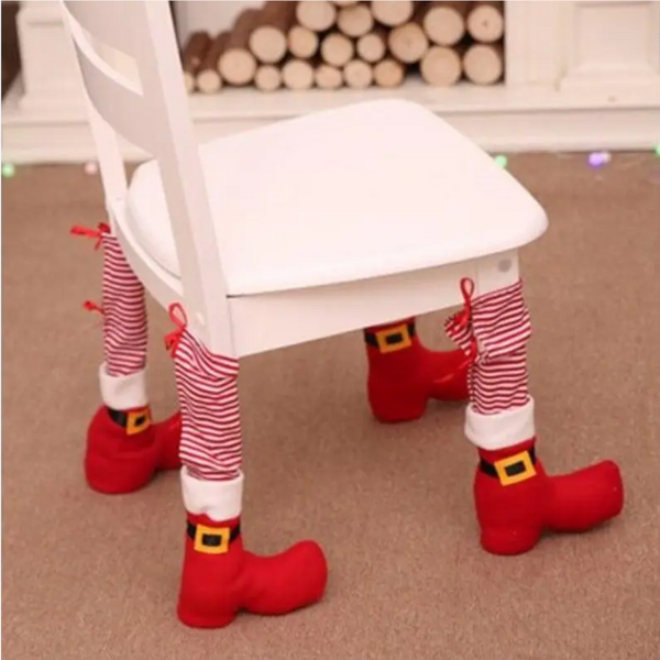 Shoe Shape Christmas Chair Decoration Table Foot Cover Home Dining Kitchen
