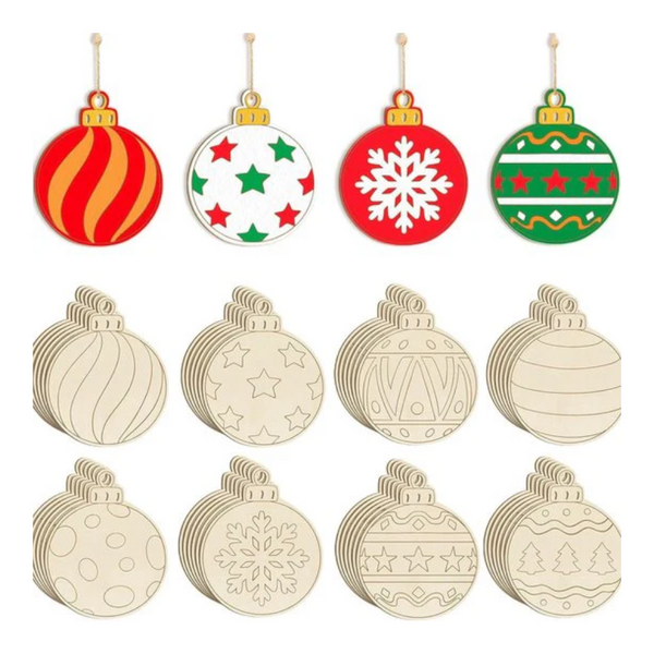 Christmas Decorations Ornaments Diy Gifts Wooden Party Seasonal Decorations