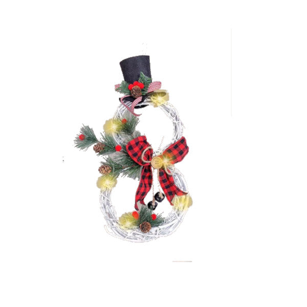 Christmas Decorations Battery Powered Snowman Vine Circle Lights Party Decorations