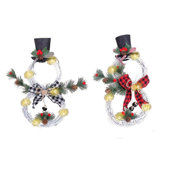 Christmas Decorations Battery Powered Snowman Vine Circle Lights Party Decorations