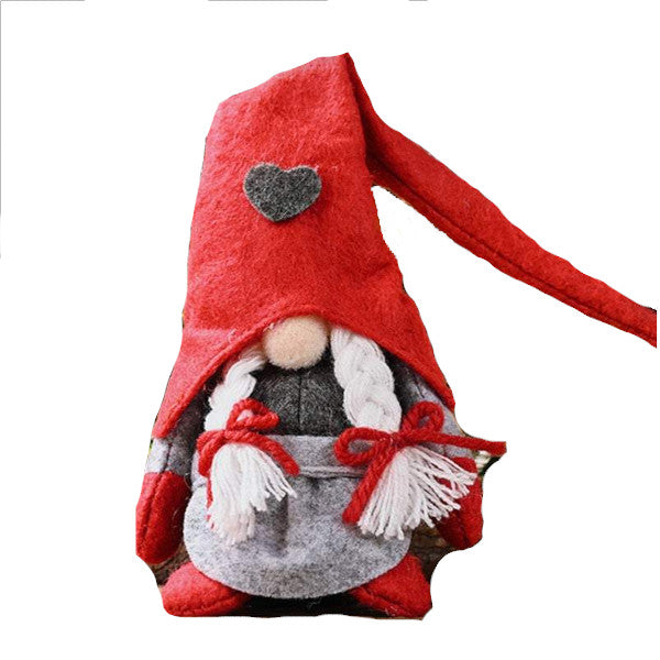 Christmas Decorations Faceless Doll Ornament Male Female Seasonal Decorations