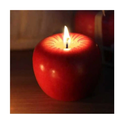 Christmas Decorative Creative Apple Candle 6Cm Red