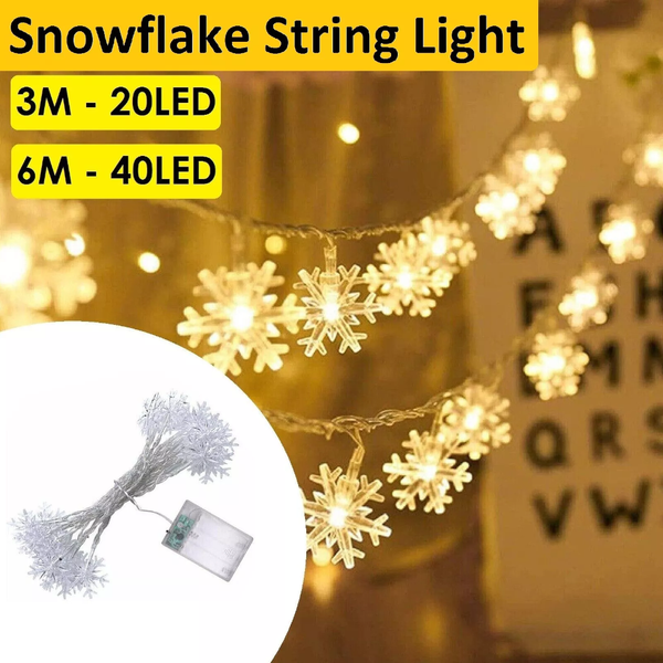 Christmas Lights Snowflake Indoor String Led Party Decorations Seasonal Decorations