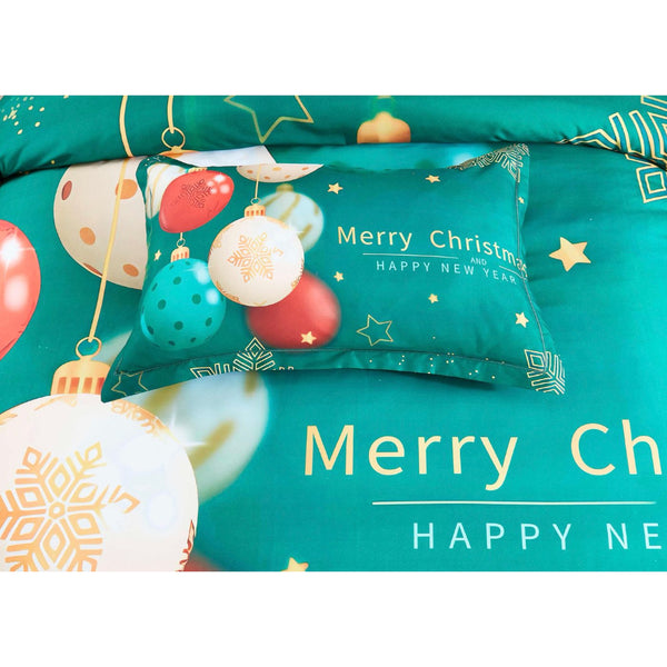 Christmas New Year Quilt Cover Set Queen Size Quilt Covers