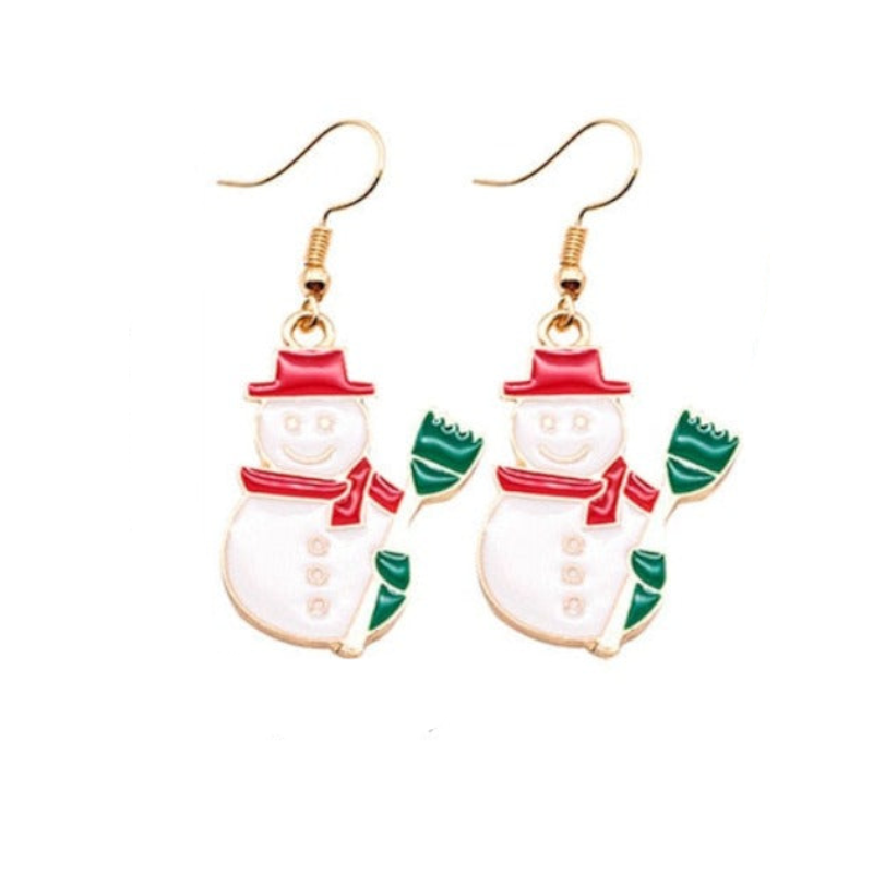 Veile Studios Christmas Pendant Santa Snowman Tree Snowflake Gift Earrings