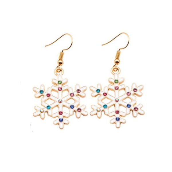 Veile Studios Christmas Pendant Santa Snowman Tree Snowflake Gift Earrings