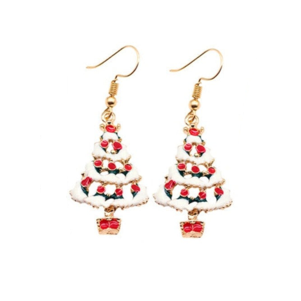 Veile Studios Christmas Pendant Santa Snowman Tree Snowflake Gift Earrings