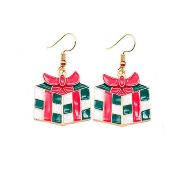 Veile Studios Christmas Pendant Santa Snowman Tree Snowflake Gift Earrings