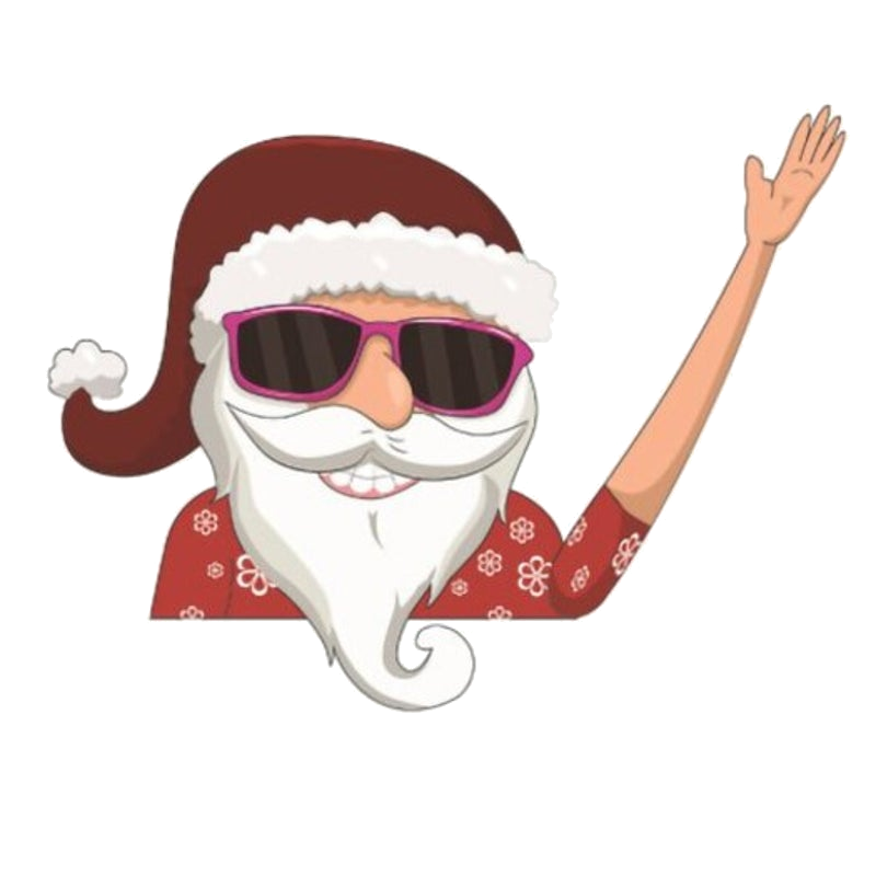 Christmas Car Wiper Stickers 3D Waving Santa Claus Rear Windshield Decor Decals & Stickers