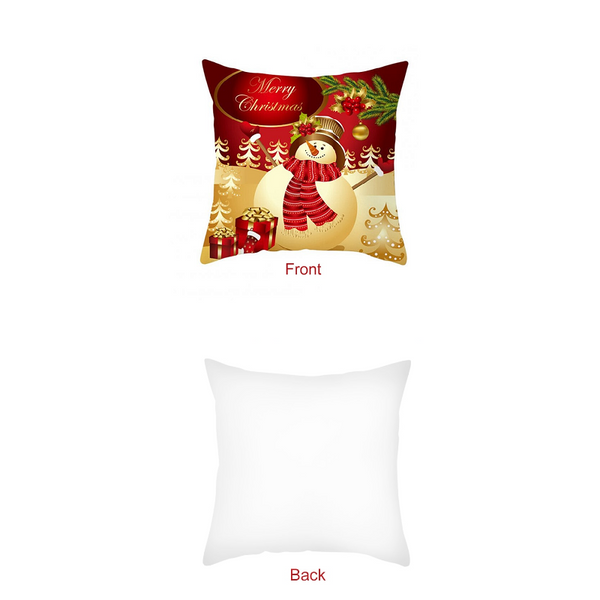 3Pcs Red Christmas Theme Cushion Cover Decorative Sofa Decoration 45X45cm Cushions & Decorative Pillows