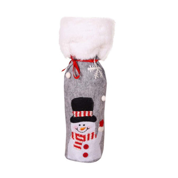 Christmas Supplies Red Wine Bottle Covers Elderly Snowmen Elk Bags Household Items Other Barware
