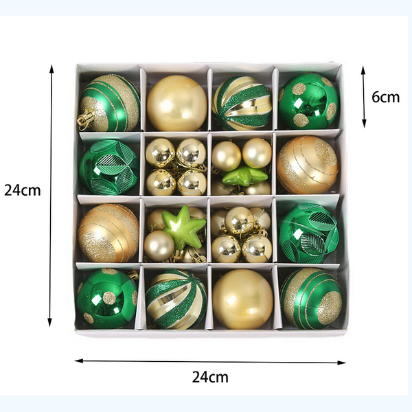 6Cm Christmas Tree Ball Hanging Decor Electroplating Painted Multi-Style