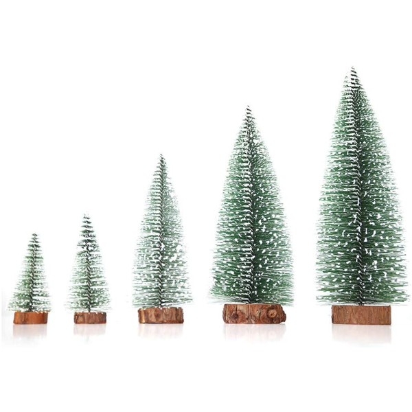 Snow Small Fir Cedar Pine Christmas Tree Table Decoration Ornaments Accessories Seasonal Decorations