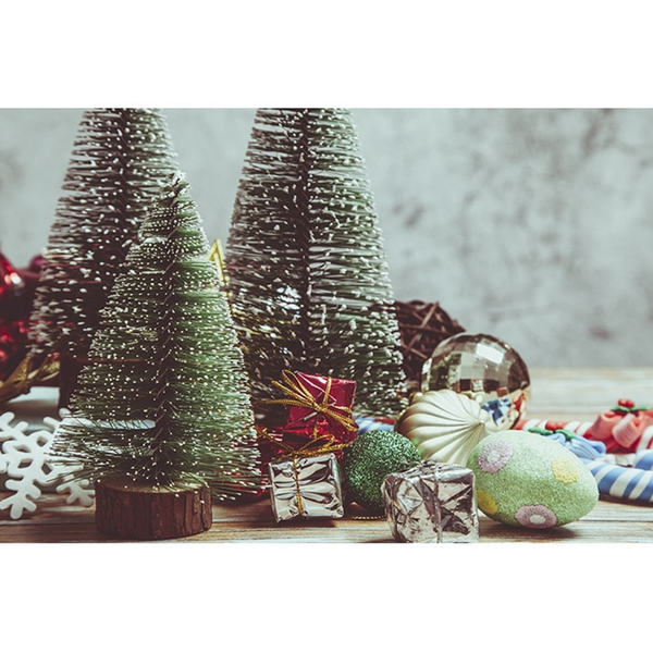 Snow Small Fir Cedar Pine Christmas Tree Table Decoration Ornaments Accessories Seasonal Decorations