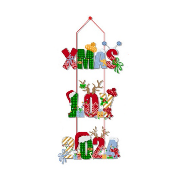 Christmas Door Hanger New Year Party Pendants Decoration For Home