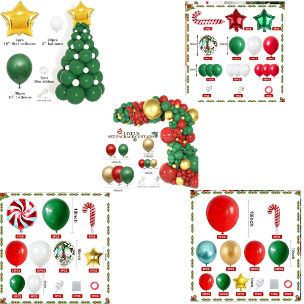 Christmas Garland Arch Tree Set Party Decorations Balloons