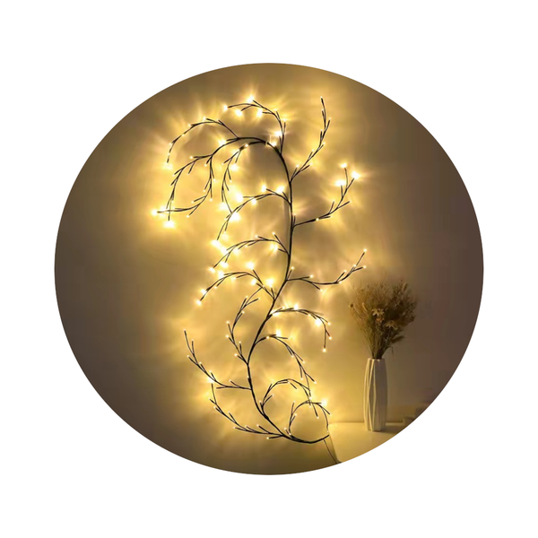 Christmas Garland Light Flexible Diy Willow Vine Branch Xmas Led For Wall Party Decor Seasonal Decorations