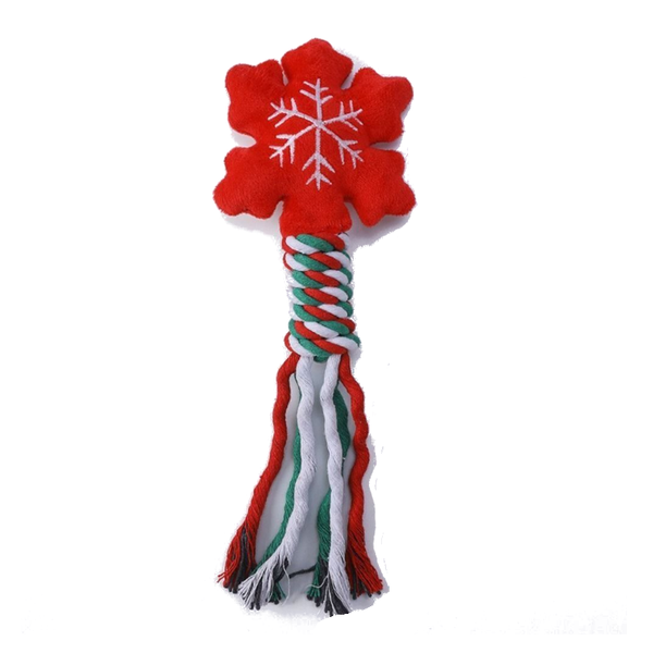 Christmas Pet Dog Chew Toys Braided Rope Puppy Pets Chewing Teething Dog Toys