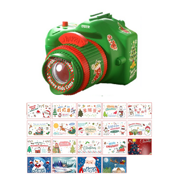 Christmas Projection Toys Children Cartoon Light Up Santa Claus Pattern Games Early Education Projector Seasonal Decorations