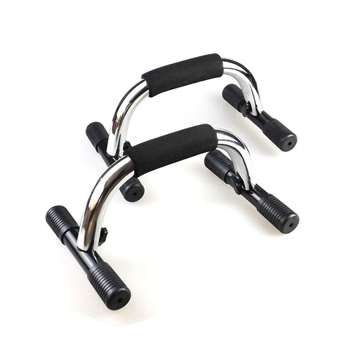 Chromed Metal Push Up Bar Ups Stands Bars To Strengthen Arm Chest Muscles Traning