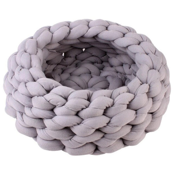 Chunky Knit Pet Bed For Dogs Or Cats Pet Beds