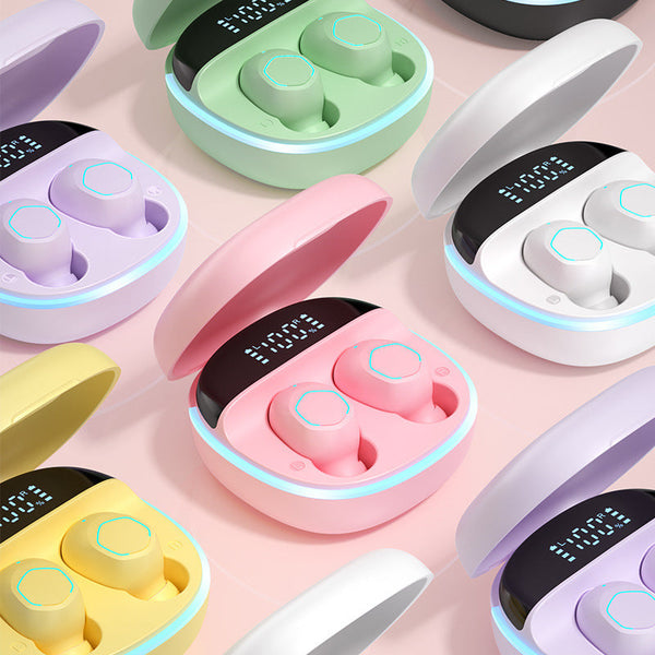 Bluetooth Headset Large Screen Led Digital Display Tws Wireless Earphone Bt 5.2 Wired Earphones