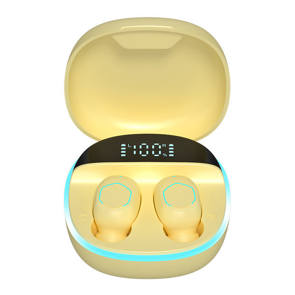 Bluetooth Headset Large Screen Led Digital Display Tws Wireless Earphone Bt 5.2 Wired Earphones