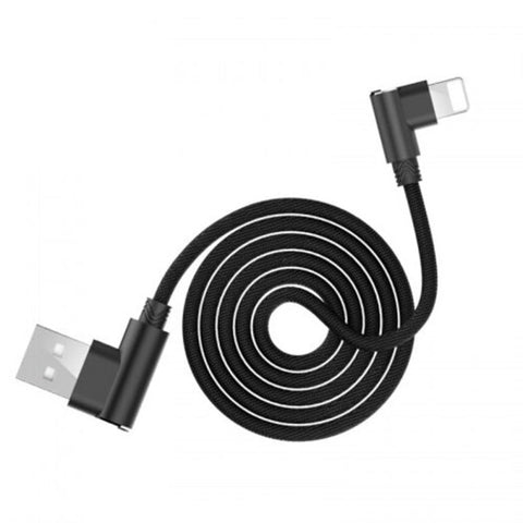 Cl 93 Usb 2.4A Double Elbow Data Cable For 8 Pin Devices Black Other