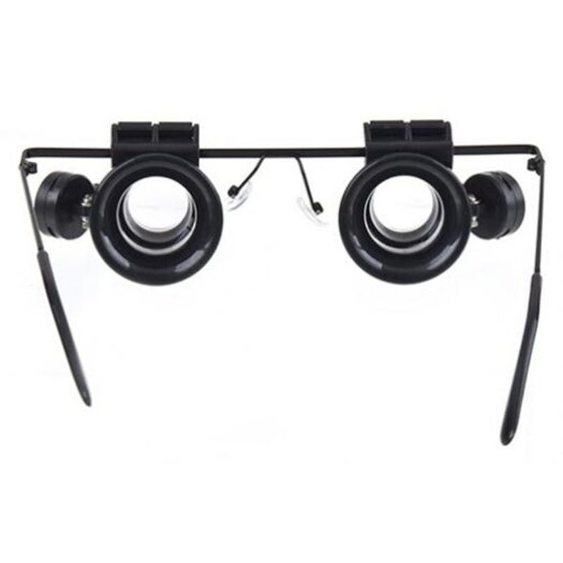 Classic 20 Times High Definition Magnifying Glass Precision Instrument Repair Maintenance Double Glasses Wearing Magnifier Black Low Vision Magnifiers