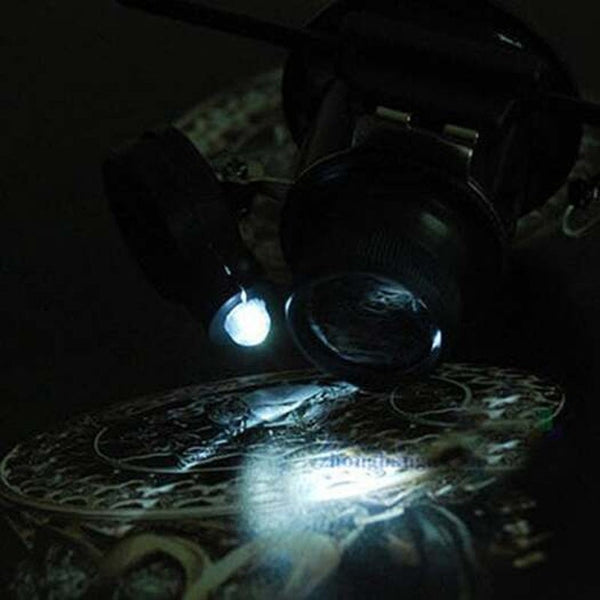 Classic 20 Times High Definition Magnifying Glass Precision Instrument Repair Maintenance Double Glasses Wearing Magnifier Black Low Vision Magnifiers