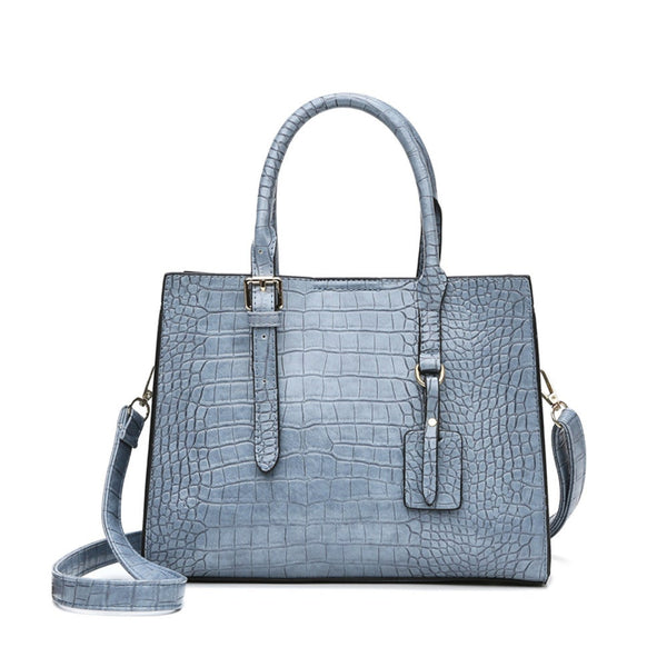Classic Alligator Pattern Pu Leather Shoulder Crossbody Bag Women Large Capacity Luxury Handbags Women's Bags & Handbags